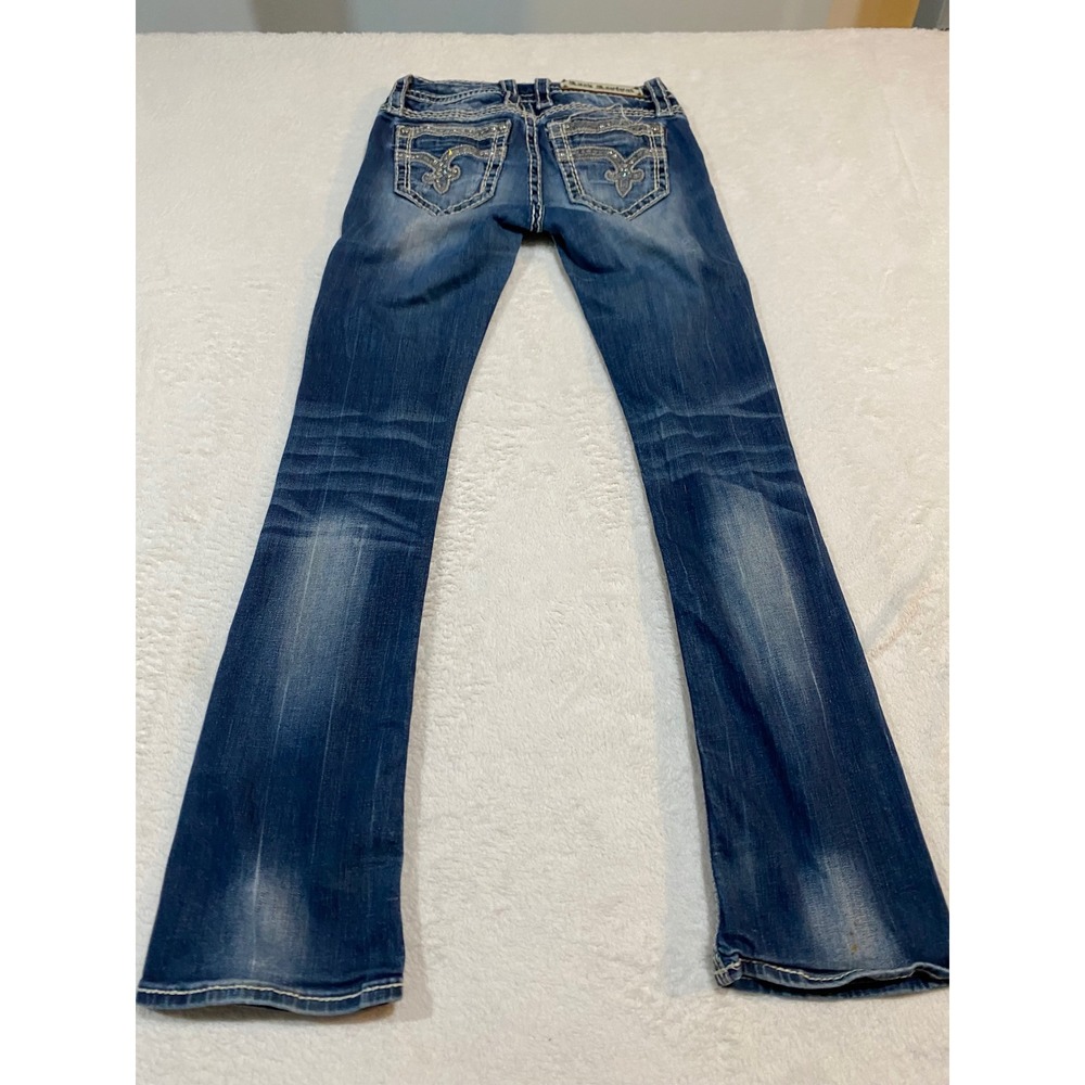Rock Revival Sherry Bootcut Jeans Size 26 Medium Wash Embellished E8439BR - Picture 10 of 15